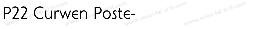 P22 Curwen Poste字体转换